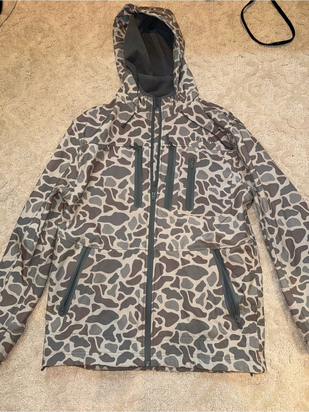 BURLEBO Men's Performance Hoodie Jacket in light Camo